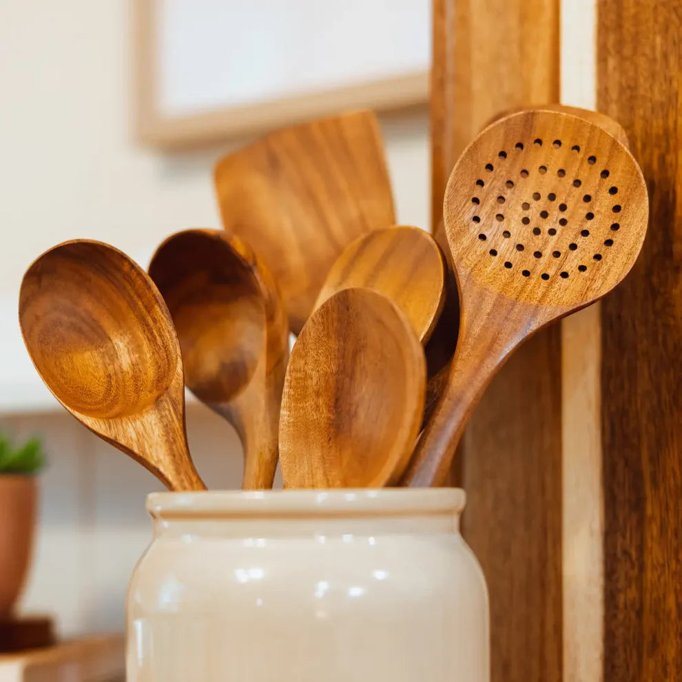Microfree - Natuurlijk acacia houten keukengerei set