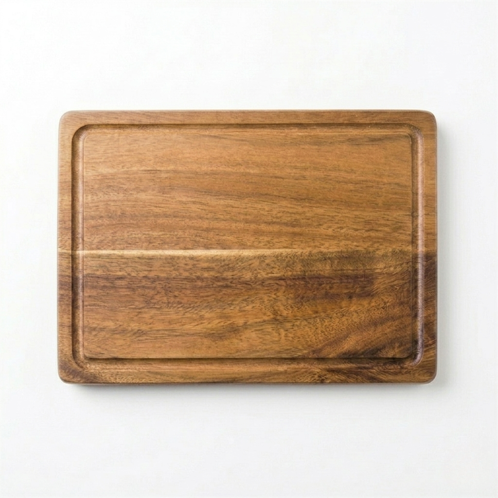 Acaciahout snijplank close-up - natuurlijk houtpatroon van Microfree