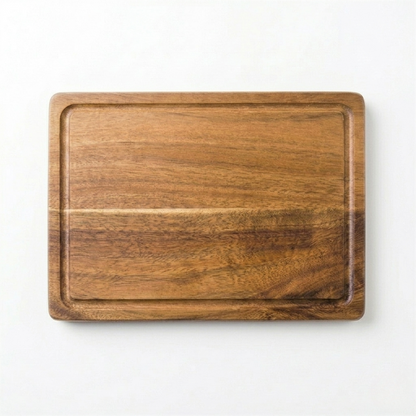 Acaciahout snijplank close-up - natuurlijk houtpatroon van Microfree