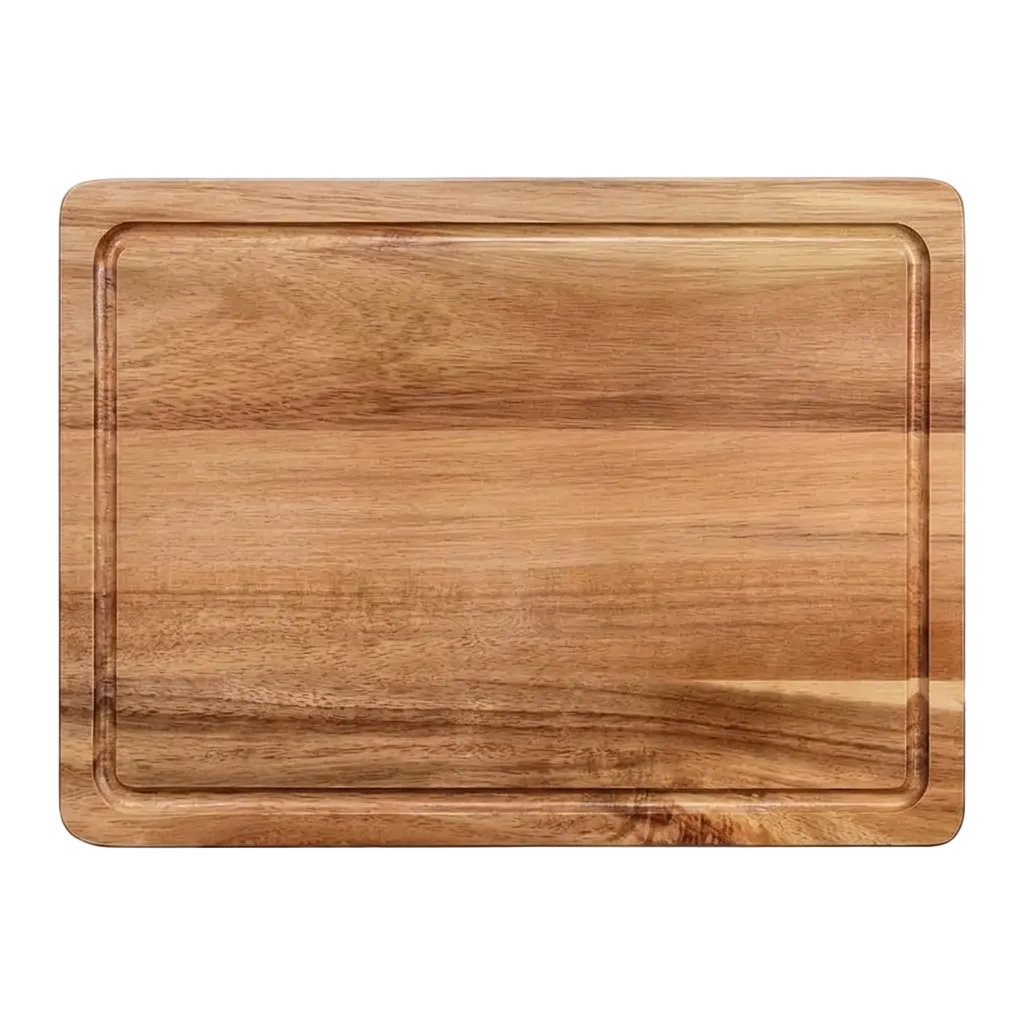 Microfree premium snijplank acaciahout - handgemaakte duurzame houten snijplank
